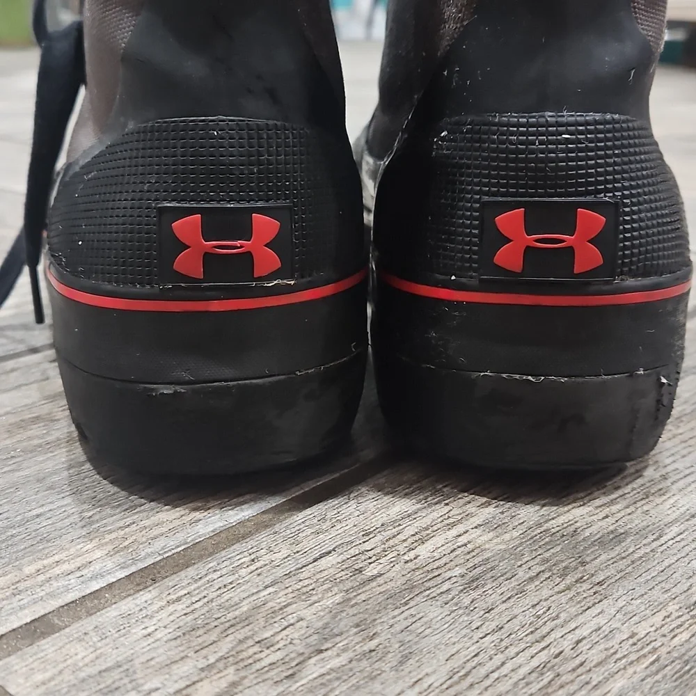 Under Armour Black and Gray Lace-Up Boots